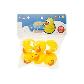 Schnooridoo 6 Yellow Bath Ducks Funny Duck Rubber Duck Bath Toy Kids Pool