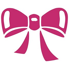 Bow Girls Hair Cute Decoration Vinyl Decal Sticker (BW-03) (Hot Pink, 10 inches x 8 inches)