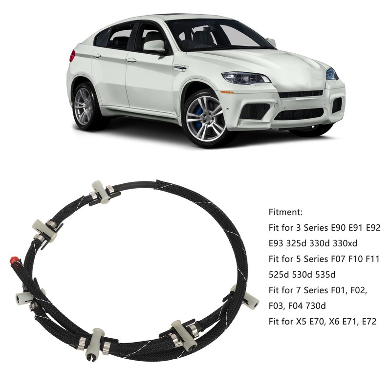 Fuel Injector Return Overflow Pipe Hose 13537799993 Leak Proof Fit