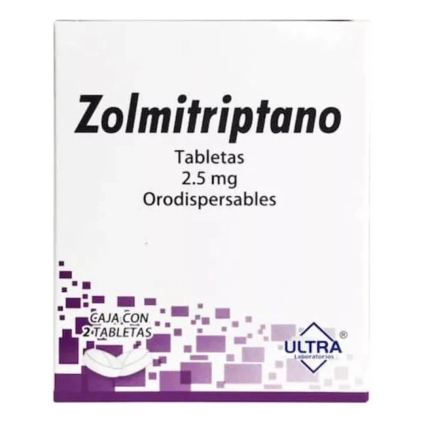 Ultra Zolmitriptano Ultra 2.5mg 2 Tabletas