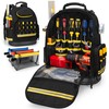 Trahzia Tool Backpack with Hard Bottom and 3 Pouches, Heavy