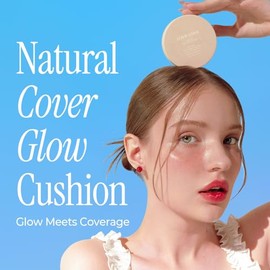 LOVB LOVB- Base de maquillaje Natural Cover Glow Cushion | Maquillaje de base coreano | Cobertura modulable de larga duración |