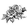 Roses and Leaves Design Auto Car Racing Motorcycle Helmet Decal