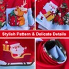 Waterproof Christmas Tablecloth Rectangle 60x84 Inch - Holiday Decoration Santa