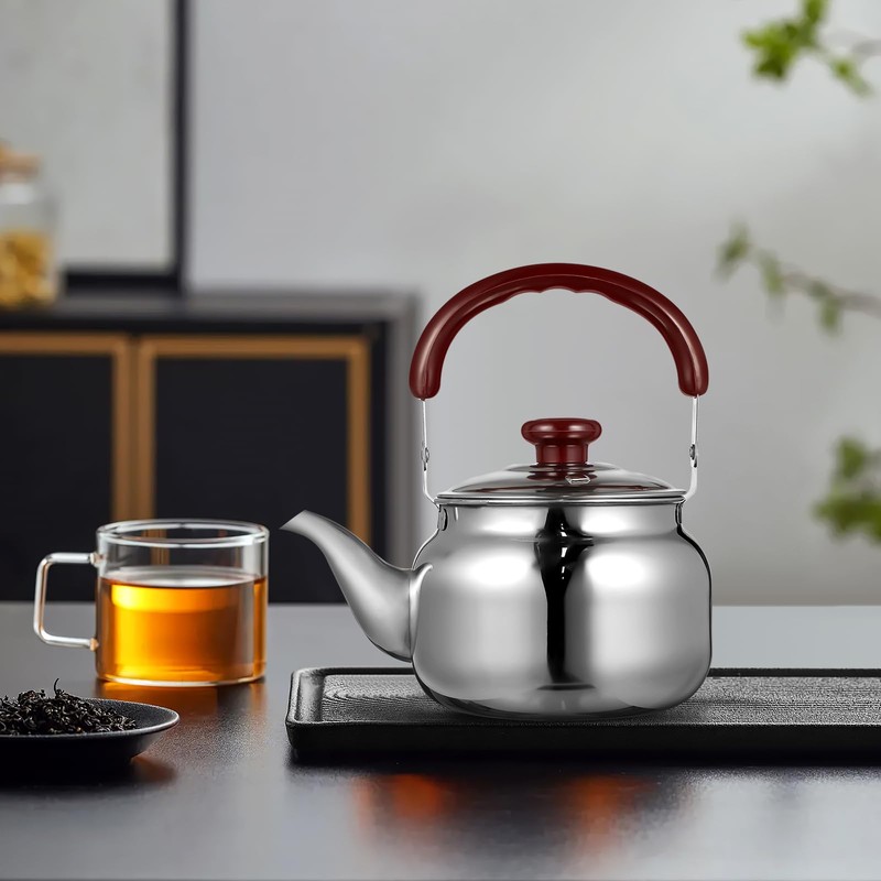 LIFKOME Traditional Stainless Steel Heavy Duty Tea Kettle With Sandwich