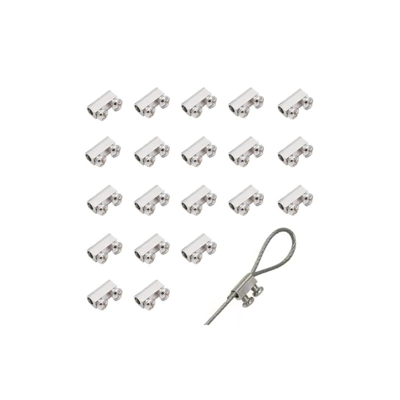 20Pcs Upgraded wire Rope cable clamps single/hole cable clamps (3.0mm