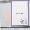 Operitacx 4 Sets Cute Floral Writing Paper with Envelopes Cartoon