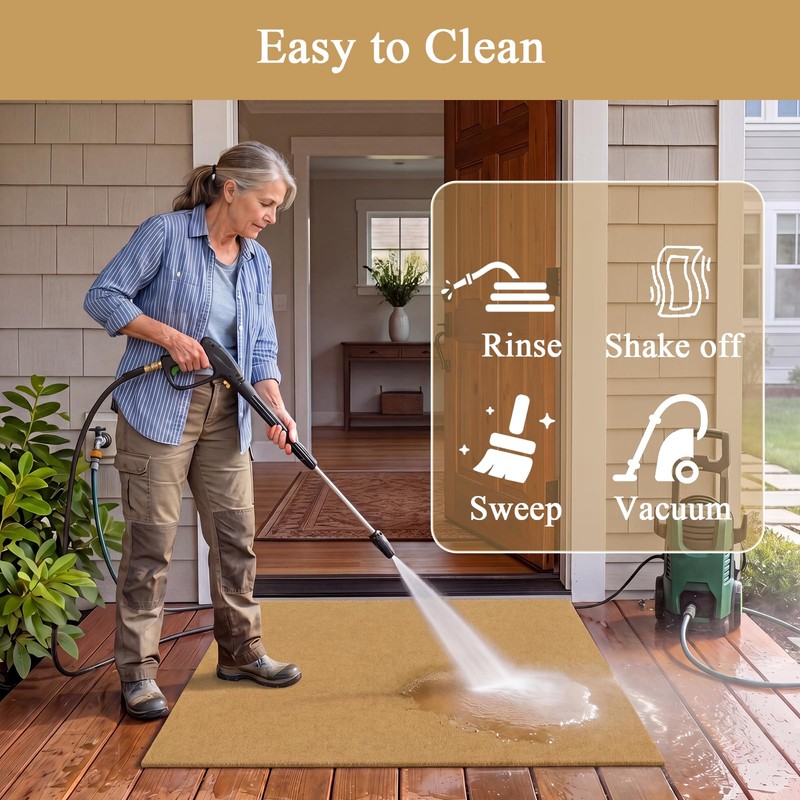 SHACOS 32x48 Artificial Coir Door Mat Indoor Outdoor