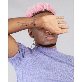 Inkbox Temporary Tattoos, Semi-Permanent Tattoo, One Premium Easy Long Lasting, Water-Resistant Temp Tattoo with For Now Ink - Lasts 1-2 Weeks, Roboveins, 6 x 3 in