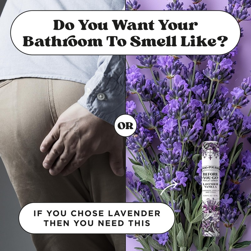 Poo-Pourri Before-You-Go Toilet Spray, Lavender Vanilla, Travel Size 10 mL