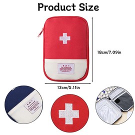 CATOR 2 Pcs edikamententasche, Reiseapotheke Tasche, Medikament Tasche, Mini Erste Hilfe Tasche Leer Medizin Aufbewahrungstasche Tragbar Medikamententasche für Zuhause Schule Büro Outdoor Reisen