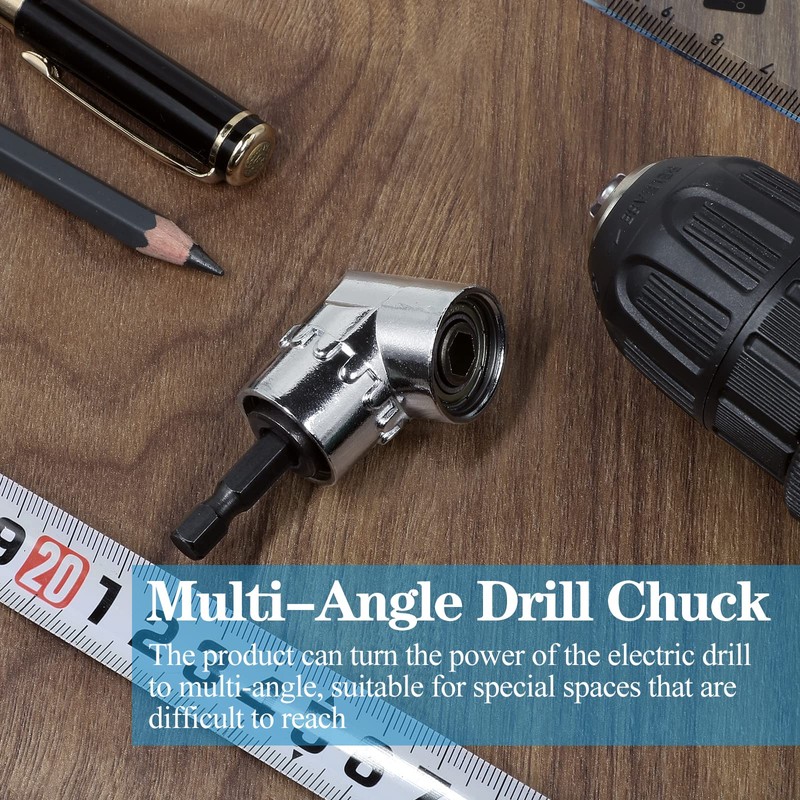 Jamiikury 105 Degree Right Angle Driver, Power Screwdriver Drill Extension