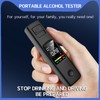 Black Portable Breathalyzer Professional Noncontact High Accuracy Alcohol Tester Rechargeable