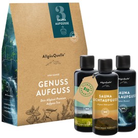 AllgäuQuelle® Sauna Infusion Organic Set of 3 Sauna Infusion 3 x 100 ml Sauna Fragrance Infusion