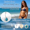 BETHZA Turquoise Belly Button Ring 925 Sterling Silver Real Turquoise