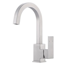 ALEASHA Bar Sink Faucet, Bar Sink Faucet Single Hole, Stainless Steel Kitchen Bar Faucet with Single Handle for Kitchen Bathroom RV Restroom Sink, Brushed Nickel