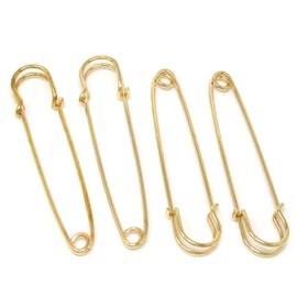 Honbay - 20 alfileres de seguridad extragrandes de 3 pulgadas resistentes para mantas, faldas, faldas escocesas, manualidades (dorado)