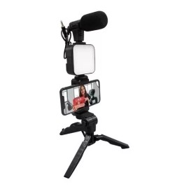 Fussion Kit Economíco Youtuber Vlogger (tripie, Microfono Y Luz Led)