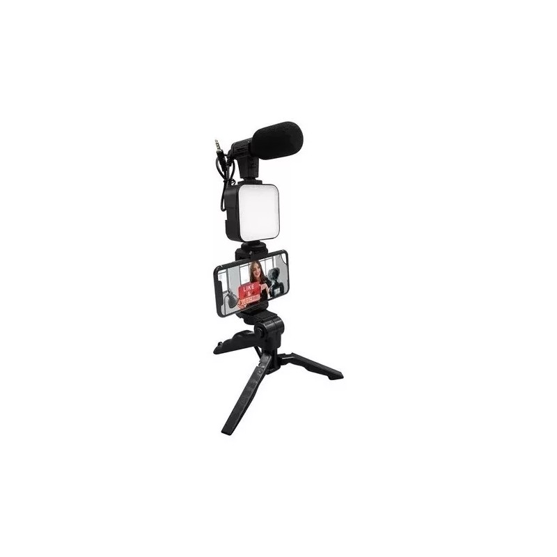 Fussion Kit Economíco Youtuber Vlogger (tripie, Microfono Y Luz Led)