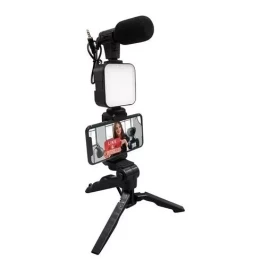 Fussion Kit Economíco Youtuber Vlogger (tripie, Microfono Y Luz Led)
