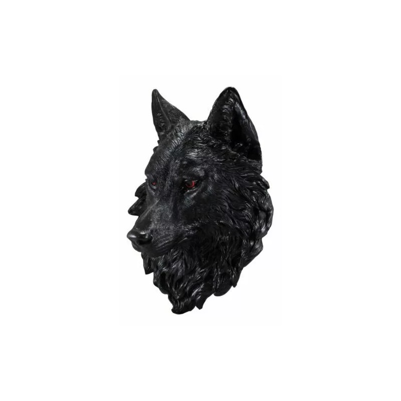Ebros Large Black Wolf Head with Blood Eyes Wall Decor