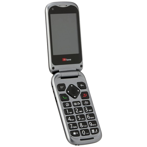 TTfone TT970 WhatsApp 4G Touchscreen Senior Big Button Flip Phone - Pay As You Go Prepaid - Simple and Easy to Use (£0 Credit, O2)
