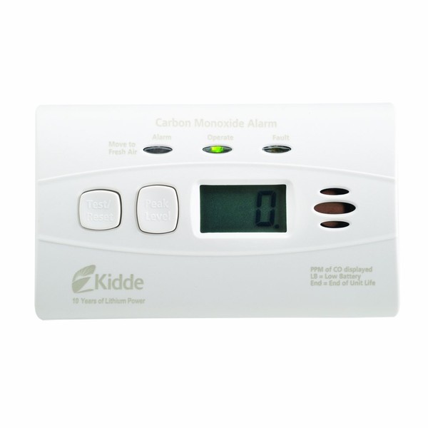 Kidde Worry-Free Carbon Monoxide Detector Alarm with Digital Display and 10 Year Sealed Battery | Model C3010D