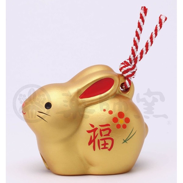 Yakushigama Syaoyo Sozuu (Golden Fukudo Bell) [84] Zodiac 2023 Rabbit New Year Figurine Interior Lucky Charm