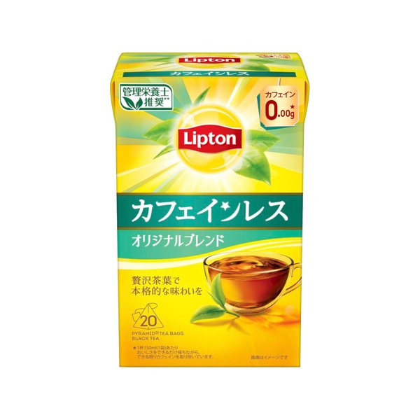 Lipton Tea Caffeinated Tea, 20 Cups x 6 Bags, Decaffeinated Tea Bags