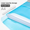 ojussa A4 Plastic Wallets 5PCS Folders Waterproof Plastic Wallet Transparent