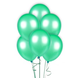 SHATCHI Metallic Colour Pearlized 12" Helium Quality Latex Balloons Birthday Wedding Anniversary Christening Christmas Communion Party Decoration Baloon, Green, 25pcs