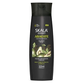 Shampoo Skala Expert Aguacate Con Aceite de Ricino Crecimiento Capilar Limpieza y Elimina Toxinas Reconstruccion del Cabello Débil Opaco, Cabello Fuerte Humectado Sin alborotar 100% VEGANO