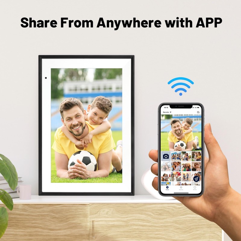 AEEZO 32GB Digital Picture Frame WLAN 10.1 Inches, 1280 x