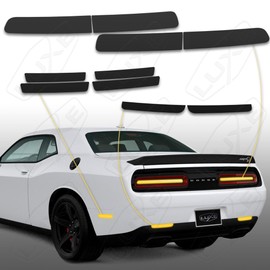 Luxe Auto Concepts 2015+ Dodge Challenger Tint Kit - Tail Light & Side Marker Tint Complete Bundle (Wide Body, Dark Smoke)