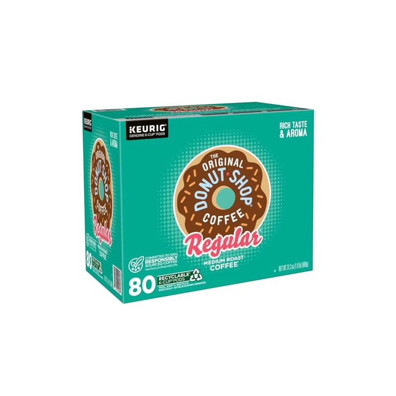 Donut Shop Medium Roast Coffee, 80 CT K-Cup Coffee Pods