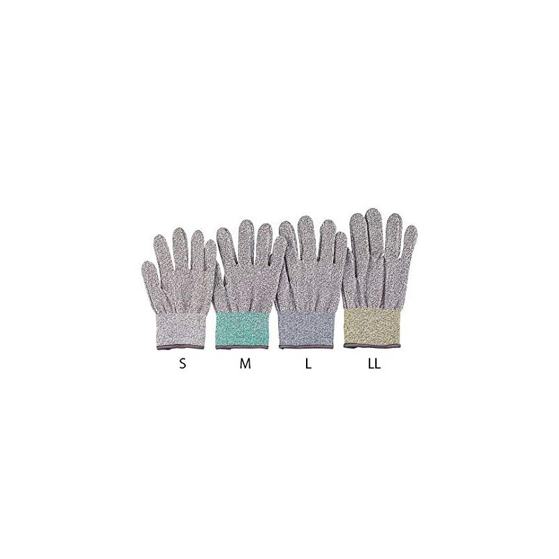 Azul Cut Resistant Gloves, Level 3, Uncoated, Green, M Size