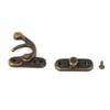 Latch Hasp, Antique Left/Right Latch Hook Hasp Iron Horn Lock