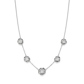 Olivia Burton Studs, bracelet and necklace for women collection Tudor Rose made of stainless steel with crystals, stainless steel, No Gemstone