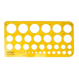 Artway Stencil Templates Assorted Flexible Plastic Templates,Orange,- Set of 4