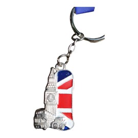 London Letter I Keychain - Metal Keyring with UK Symbols