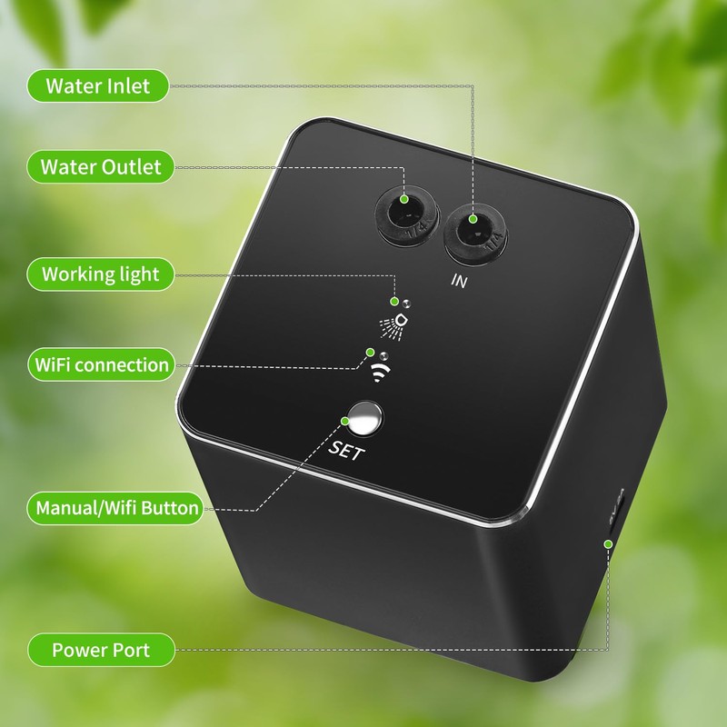 RUNWUSHENG Reptile mister, WiFi reptile humidifier withAPP control, automatic mister