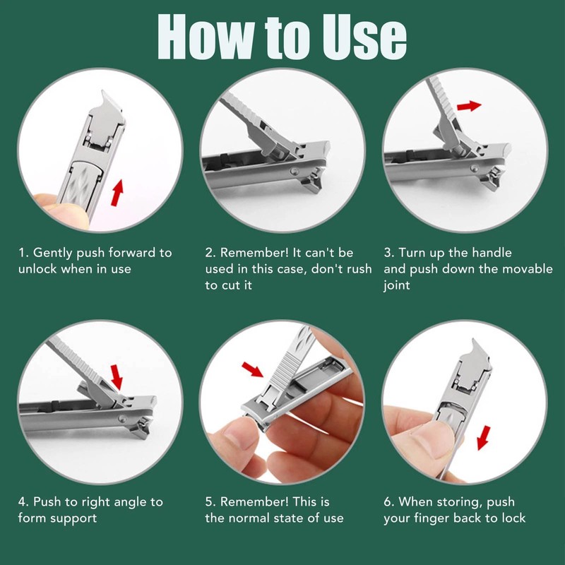 ArborGlow Ultra Sharp Nail Clippers - Stainless Steel Fingernail &