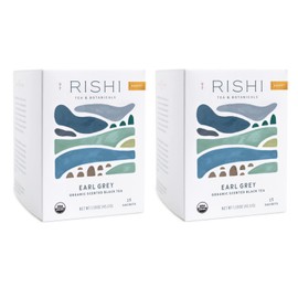 Rishi Tea Earl Grey Herbal Tea | Immune Support, USDA Certified Organic, Fair Trade Black Tea, Antioxidants, Caffeinated, Citrus Flavors for Taste | 15 Sachet Bags, 1.58 oz (Pack of 2)