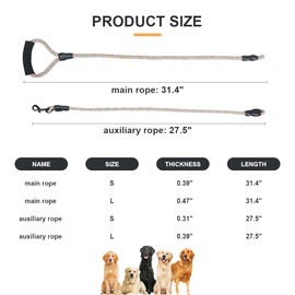 5 Dog Leash, Reflective Heavy Duty Five Way Dog Leash, Suitable for All Types of Dogs, Multiple Dog Leash, 360° Swivel Tangle Free with Comfortable Handle, Support Add to Multiple Rope, Orange