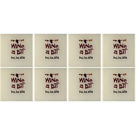Chateau Wine Grapes Coasters for Drinks 4x4 Set of 8