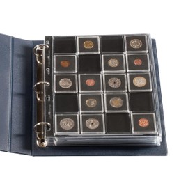 Lighthouse - Coin Album Set with ENCAP 5 Pages for Quadrum Snaplocks, Fits 100 2"x2" Coin Holders - Red