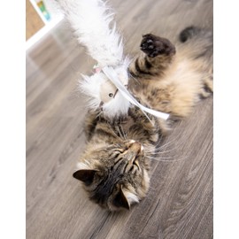 SmartyKat Chitter Critter Squirrel Electronic Sound Plush Kicker Cat Toy, Battery Powered - Gray, One Size