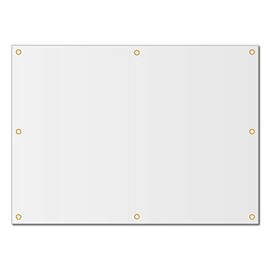 4'x5' Blank White Vinyl Banner - Grommets - 13oz