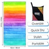 Zomer Beach Towel Large 90 x 180 cm Quick-Drying Microfibre
