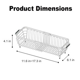 FUCIHOMA Expandable Dish Drying Rack in Sink - 304 Stainless Steel Dish Drainers for Kitchen Counter, Dish Dryer Rack for Inside Sink, Over The Sink Dish Racks with Utensil Holder, Sink Colander